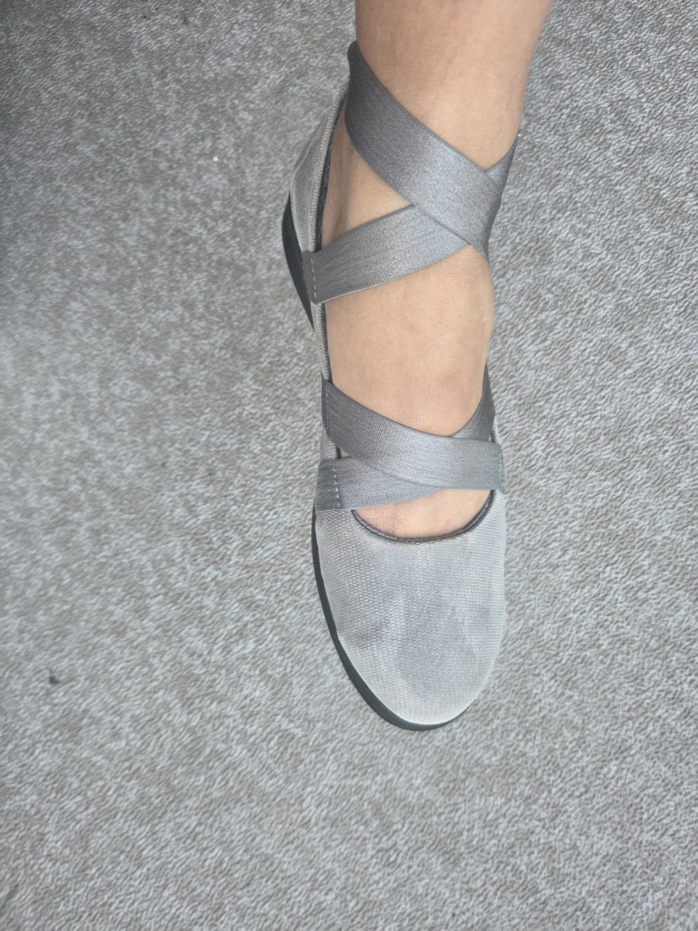 JBU by Jambu Ruthson Gray Memory Foam Comfort Mary Jane Flats Women's 8.5M